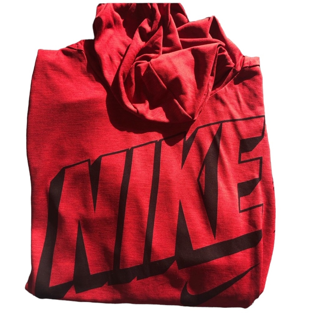 Boys Size L Red NIKE Long Sleeves Shirt with Hoody